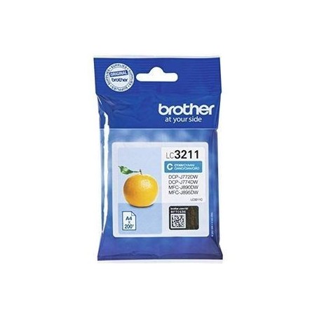 Brother LC 3211C Cyan 200 sider Blæk